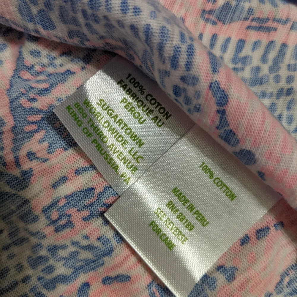 NWT! Lilly Pulitzer Etta Top Coastal Blue Maybe Gator Size XS - Picture 6 of 11